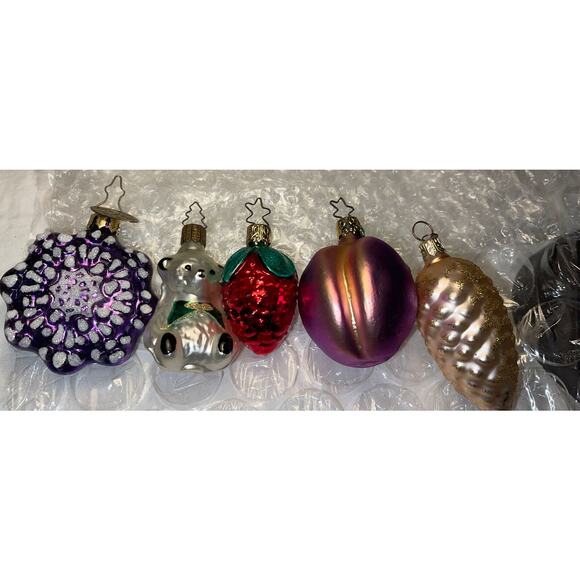 5 Mark Kraus & Old World Christmas Blown Glass Ornament Lot WGermany NICE! #50 - Picture 10 of 12